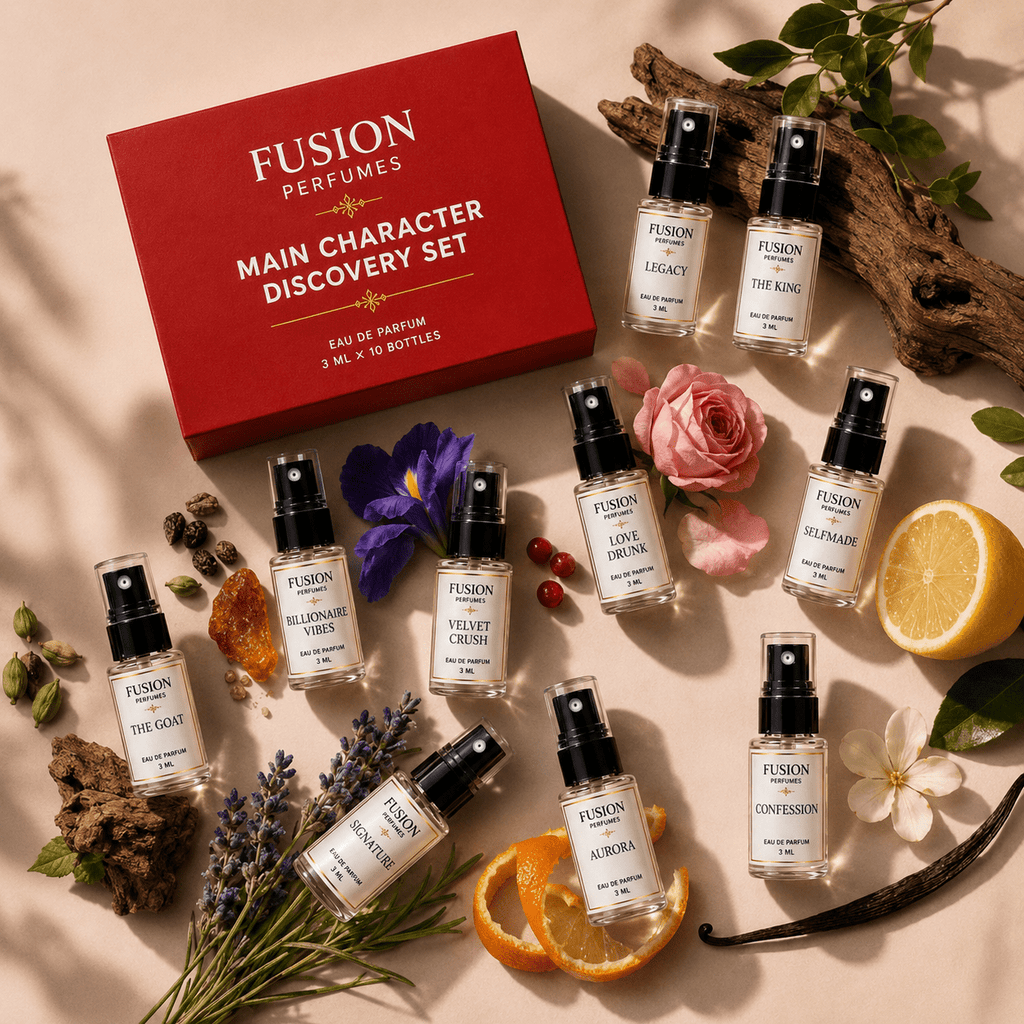Fusion Perfumes - Main Character Discovery Set - 𝐅𝐔𝐒𝐈𝐎𝐍 𝐏𝐄𝐑𝐅𝐔𝐌𝐄𝐒
